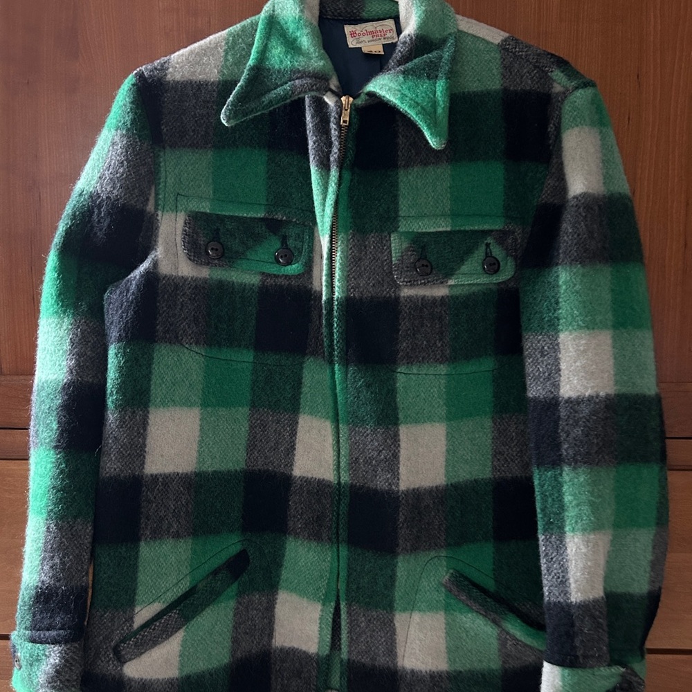 Woolmaster vintage Green and Black Plaid Womens or Mens plaid 100% wool shacket